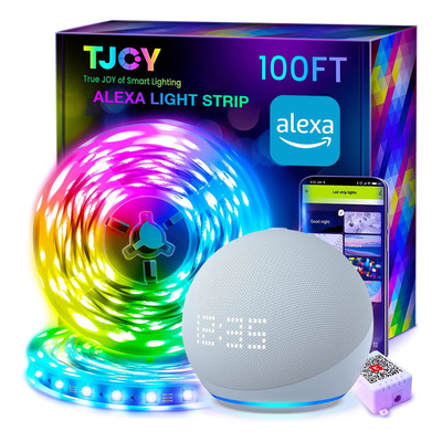 Tjoy Tira De Luces Led Inteligentes Rgb 100 Pies Ews