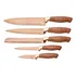 Juego de cuchillos Golden Chef Rose Gold de 6 piezas con muñón