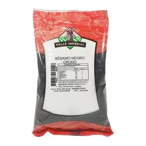 Sésamo Negro Crudo 250 Gr - Valle Imperial