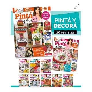 Promopack Pintá Y Decorá Por Lala Castro / 10 Revistas