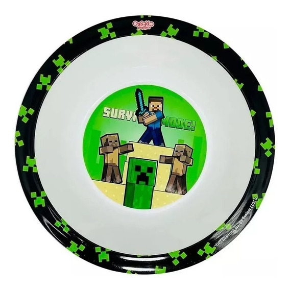 Plato Bowl 16cm Minecraft 16cm Cresko Mi068