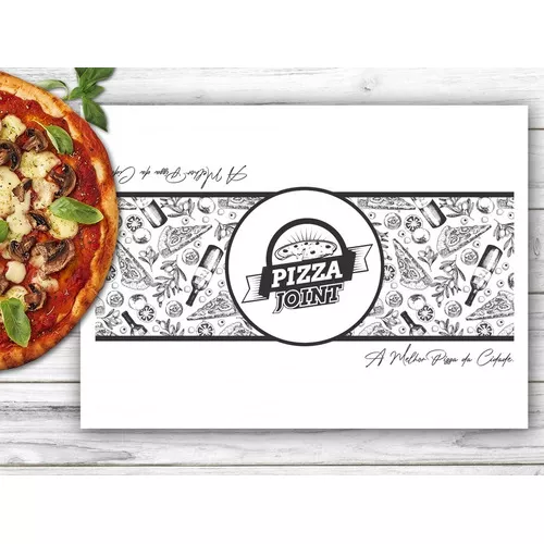 100 Un Jogo Americano Pizzaria Papel Kraft Ou Branco Padrão Pizza