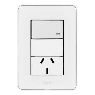 Llave De Luz Armada Punto Y Toma Jeluz Mito Color Blanco Corriente Nominal 10 A Voltaje Nominal 220v