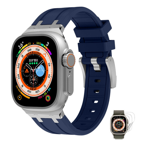 Correa Y Mica Cristal Para Apple Watch Iwatch Ultra Se 9 8 7