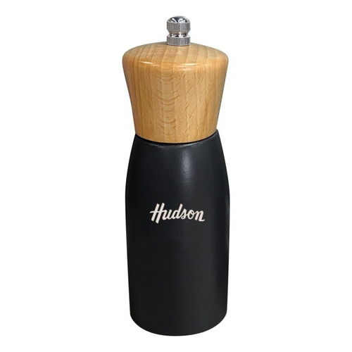 Molinillo De Madera Hudson Laqueado Color Negro 15 Cm