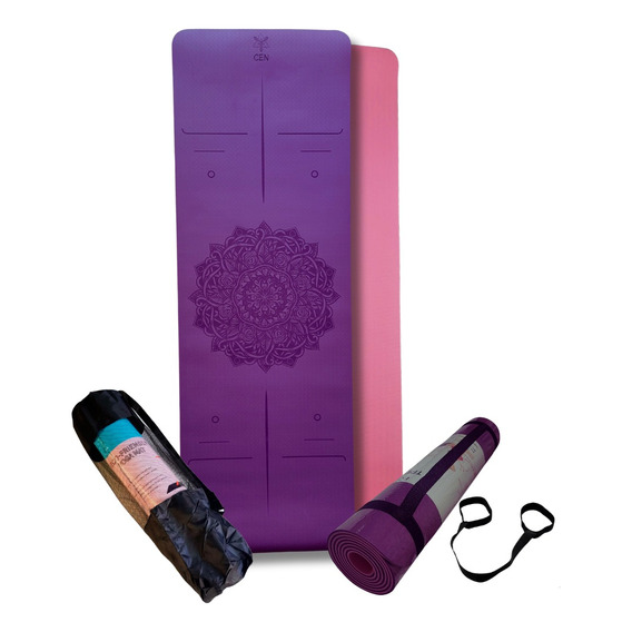 Mat De Yoga Eco Friendly Tpe Doble Color + Bodyline/diseños