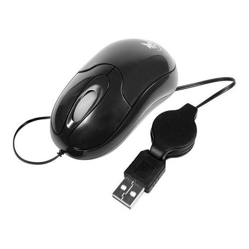 Mouse Óptico Retráctil Xtech Xtm-150 Color Negro