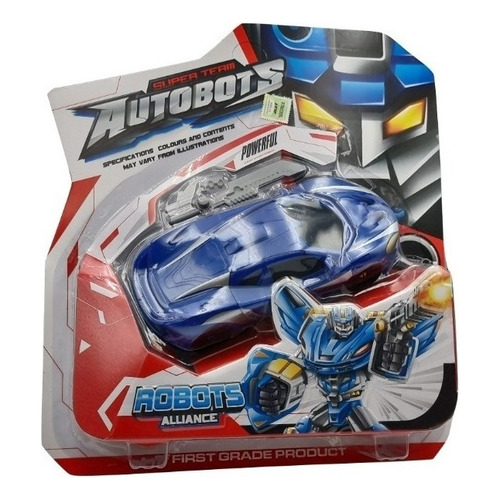 Robot Autobots Transformer Auto Helicoptero Roadster 17 Cm Color Azul