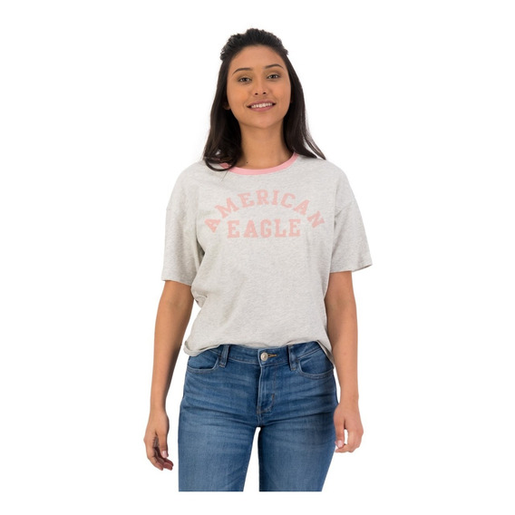 Playera De Mujer American Eagle T-shirt Con Gráfico