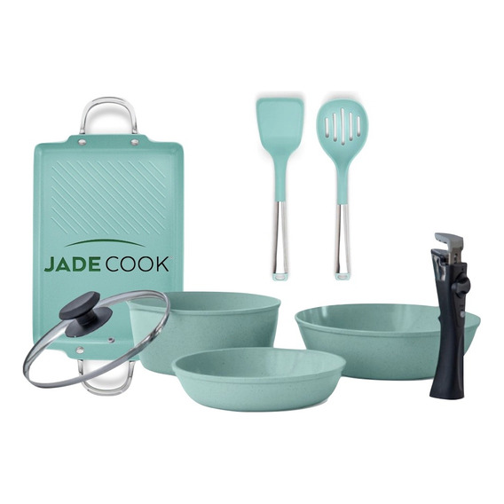 Batería De Cocina Jade Cook Smart + Comal Xl + Utensilios  