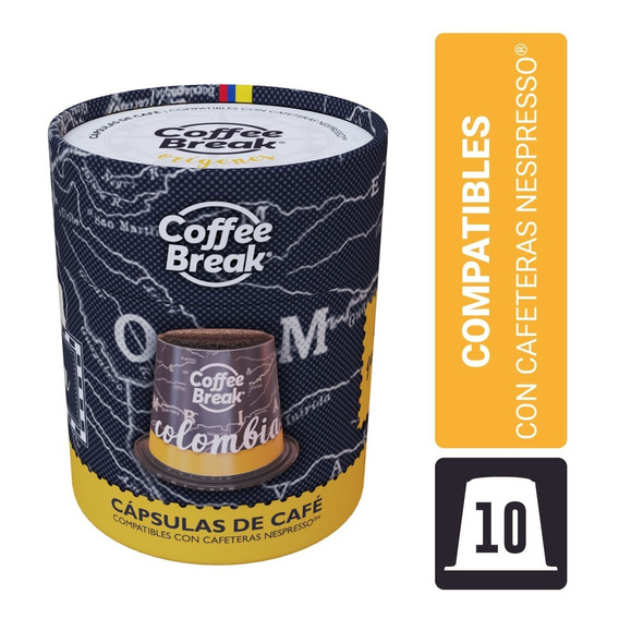 10 Capsulas Origen Colombia Coffee Break Nespresso