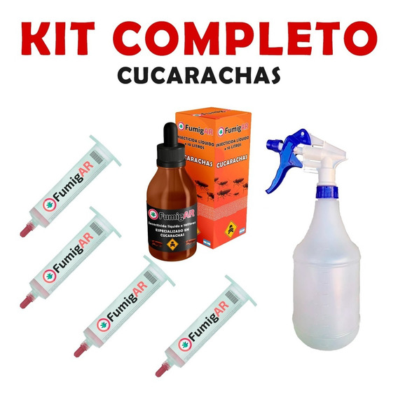 Kit Venenos Insecticidas Mata Cucarachas Gel Liquido Efectiv