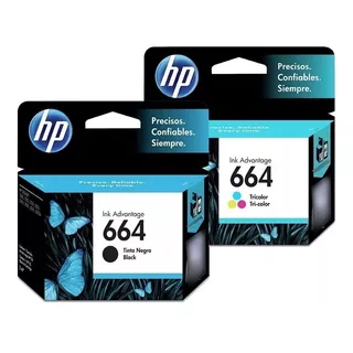 Cartucho Original Hp 664 Negro + Color 2135 2675 3775 Backup