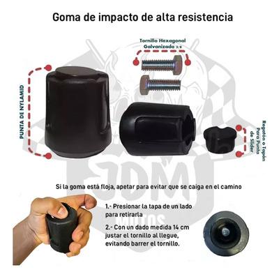 Slider Universal Deslizador Negro Moto Vento Lithium 150