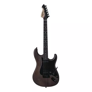 Guitarra Elétrica Tagima Signature Series Ja-3 De  Amieiro Transparent Brown Com Diapasão De Madeira Técnica