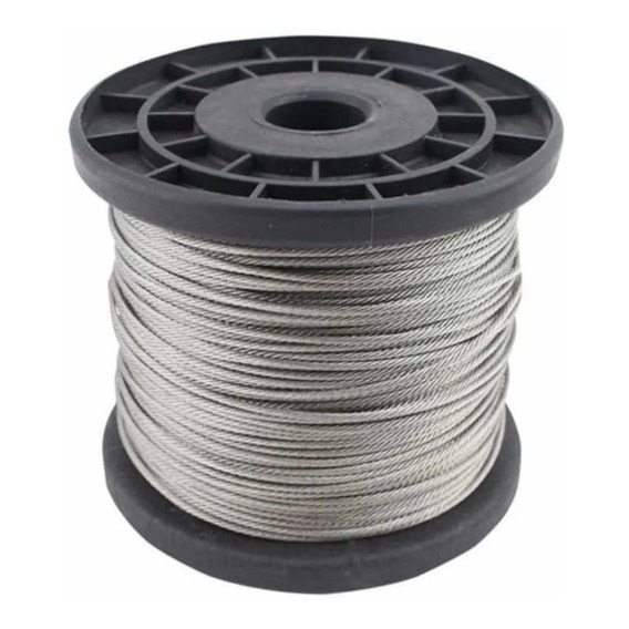 Cable De Acero Galvanizado 6mm 6x19 Rollo 100 Metros 