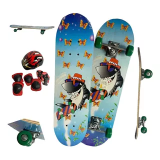 Skate Infantil Montado Completo Radical De 71 Cm Até 50 Kg Cor Sortida