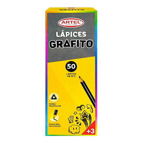 Lapices Grafito 50 Unidades Artel