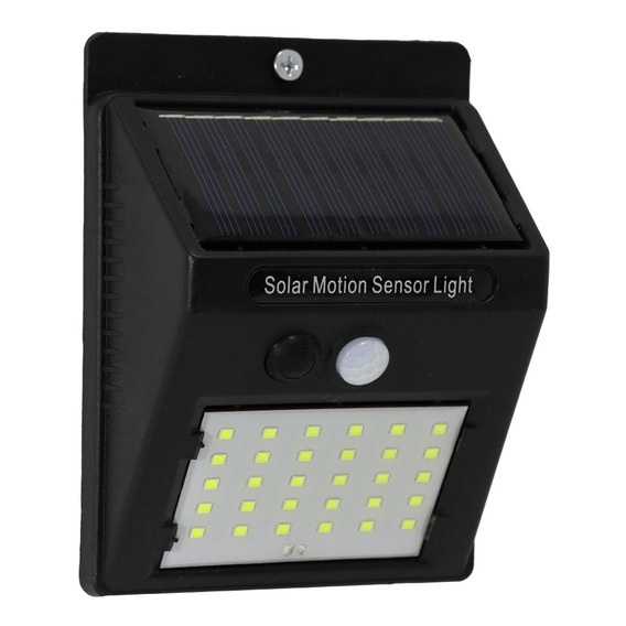 Aplique Solar 30 Leds Exterior Con Sensor Corporal 6500k