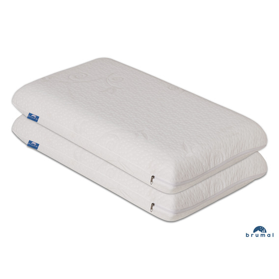 Almohada Inteligente Viscoelastica Brumal Combo X 2  Blanco Clásica