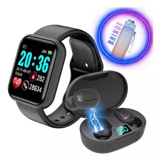 Kit Smartwatch Relógio Inteligente + Fone Compátivel Xiaomi