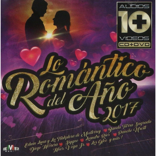 Lo Romantico Del Año 2017 Disco Cd + Dvd