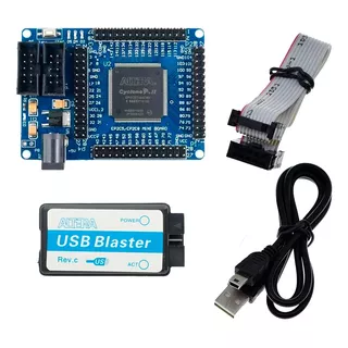 Kit Altera Cyclone Fpga Ep2c5t144 + Programador Usb Blaster