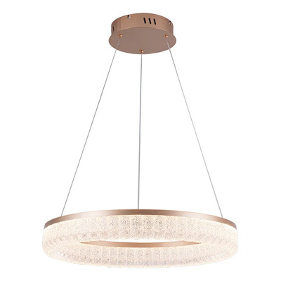 Colgante Aro Led Kirisa L8730 30w Calida Ø50cm Dorado Dorado