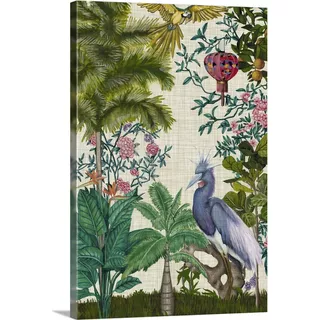 Quadro Canvas Floresta Aves Exóticas Natureza Decoração Eco