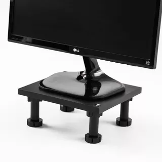 Eleva Monitor Pc Soporte Escritorio Base Madera Std345