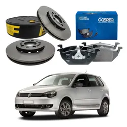  Kit Disco Pastilha Dianteiro Polo 1.6 2012 A 2014