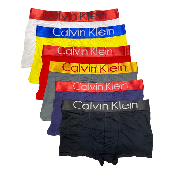 Oferta Paquete 6 Boxer Calvin Moda Variedad Colores