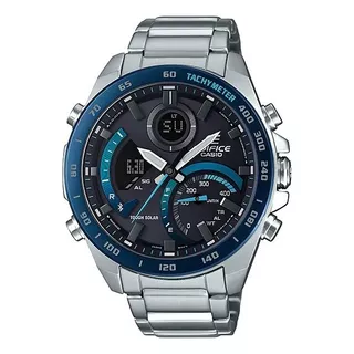 Reloj Casio Ecb-900db-1b Edifice Acero Sumergible Bluetooth Color De La Malla Plateado