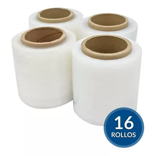 Mini Rollos De Emplaye Playo Plástico 16 Piezas 1200 Pies