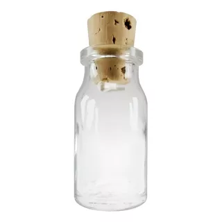 Mini Frasco Botella Vidrio Tapa Corcho 10 Pz 10 Ml Recuerdos