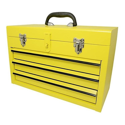 Caja Portaherramientas Surtek Metal 11''x18''x9'' 3 Gavetas Color Amarillo