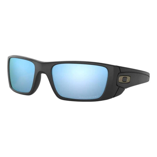 Anteojos de sol polarizados Oakley Fuel Cell Standard con marco de o matter color matte black, lente deep water de plutonite prizm, varilla matte black de o matter - OO9096