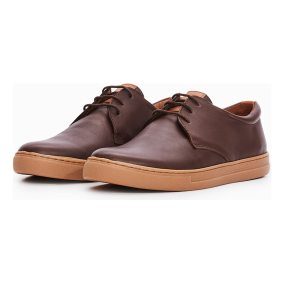 Zapatilla Urbana De Cuero Marron Finn Hombre Boating