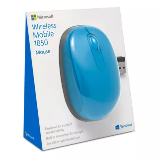 Mouse Microsoft Wireless Sem Fio 1850 Usb Nano Original Azul