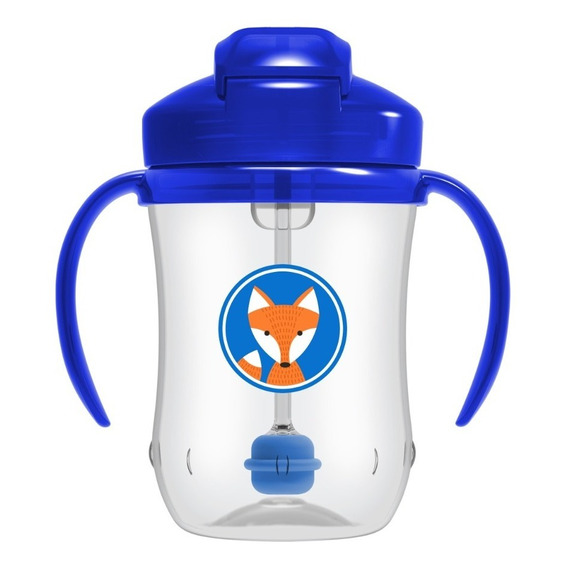 Vaso Pitillo 9 Oz Con Peso Azul Dr Browns Color Azul marino