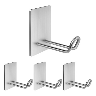 Self Adhesive Hooks Heavy Duty, Large Stainless Steel T.