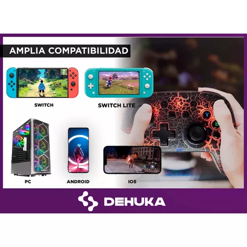 Joystick Compatible Con Nintendo Switch Oled Lite Android Con Carcasa  Intercambiable Dehuka Luces Rgb Led iOS