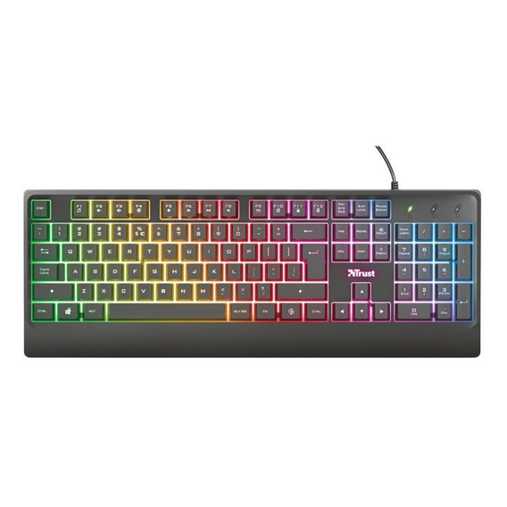 Teclado Trust Gaming Led Retroiluminado Ziva Es