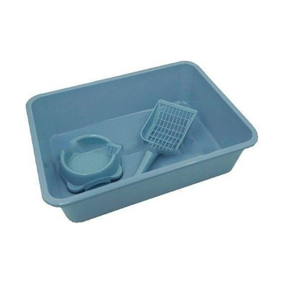 Caja De Arena Para Gatos Bandeja + Palita + Plato