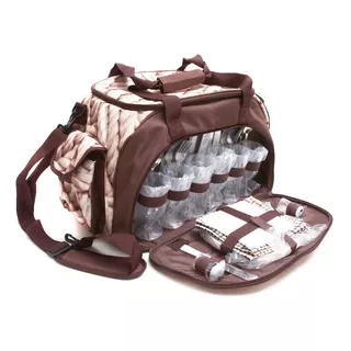 Bolso Picnic P/ 6 Personas Termico Completo Cubiertos Platos