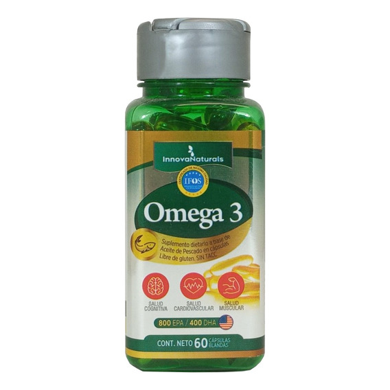 Suplemento en cápsulas blandas InnovaNaturals  Omega 3 en pote de 60g 60 un