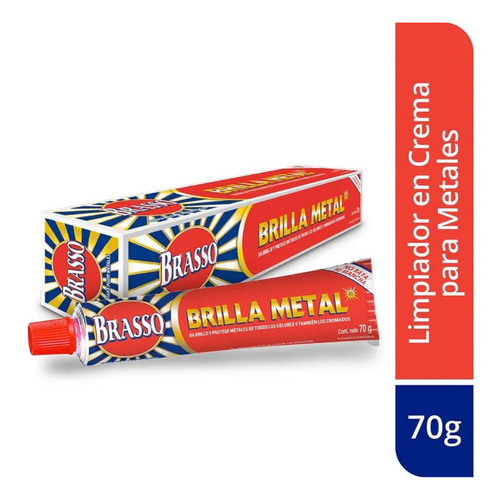 Brasso crema brilla metal tubo depresible de 70g