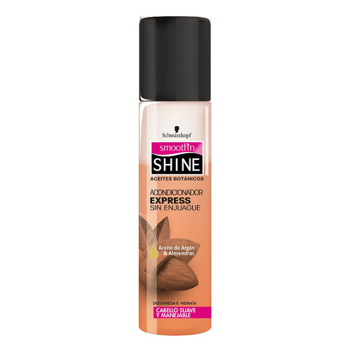 Acondicionador Smooth & Shine Express Desenredante Con Aceite De Argán Y Almendras 200ml