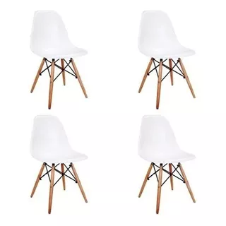Cadeira De Jantar Empório Tiffany Eames, Estrutura De Cor Estrutura Da Cadeira Branco