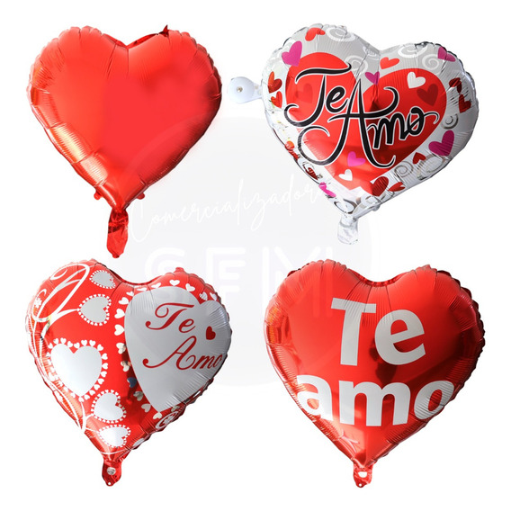 100 Globo Corazon San Valentin Amor 14 De Febrero Mayoreo Color Rojo